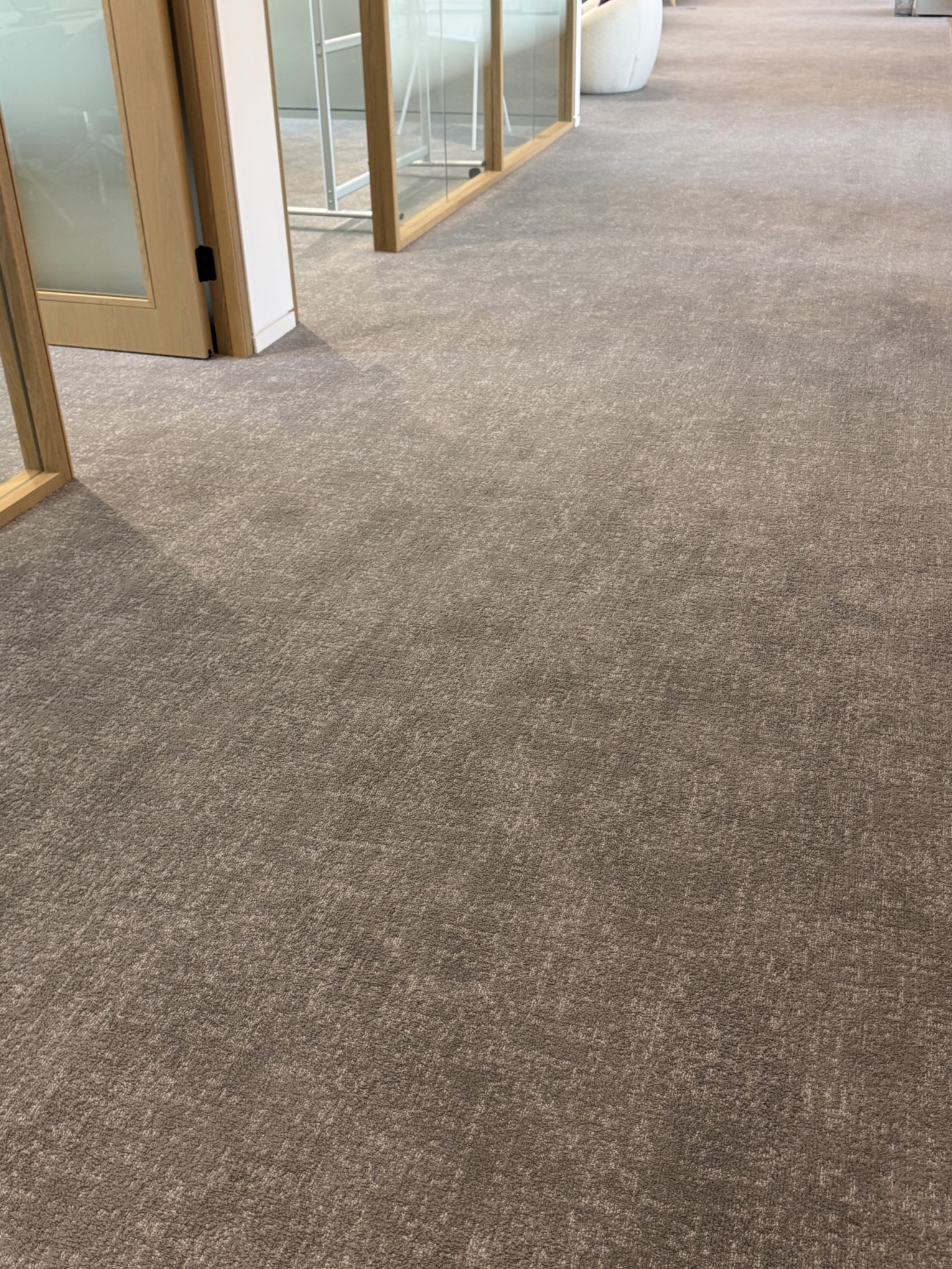 Office carpet after professional cleaning in Central London with restored appearance