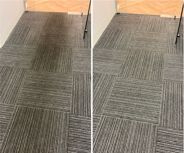 Office carpet tile cleaning in Holborn London before and after professional deep cleaning